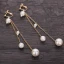 Chic / Beautiful Gold Bridal Jewelry 2020 Metal Beading Rhinestone Pearl Tiara Tassel Earrings Wedding Accessories
