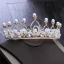 Fine Gull Brudesmykker 2020 Metall Beading Perle Rhinestone Halskjede Øredobber Tiara Bryllup Tilbehør
