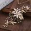 Chic / Beautiful Gold Bridal Hair Accessories 2020 Metal Leaf Rhinestone Beading Headpieces Wedding Accessories