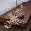 Chic / Beautiful Gold Bridal Hair Accessories 2020 Metal Leaf Rhinestone Beading Headpieces Wedding Accessories