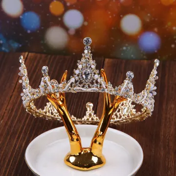 Chic Beautiful Gold Bridal Jewelry 2020 Metal Beading Rhinestone Tiara Earrings Necklace Wedding Accessories