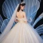 Elegant Champagne Wedding Dresses 2020 Ball Gown Off-The-Shoulder Short Sleeve Backless Beading Glitter Tulle Cathedral Train Ruffle