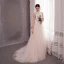 Elegant Light Champagne Outdoor / Garden Wedding Dresses 2020 A-Line / Princess High Neck Sleeveless Appliques Lace Sweep Train Ruffle