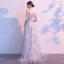Hermoso Gris Vestidos de noche 2020 A-Line / Princess Spaghetti Straps Manga Corta Lentejuelas Tassel Glitter Tul Colas De Barrido Ruffle Sin Espalda Vestidos Formales
