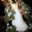 Schöne Ivory / Creme Brautkleider / Hochzeitskleider 2020 A Linie Off Shoulder Geschwollenes Kurze Ärmel Rückenfreies Applikationen Spitze Rüschen Sweep / Pinsel Zug