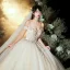 Luxury / Gorgeous Champagne Wedding Dresses 2020 Ball Gown Off-The-Shoulder Short Sleeve Backless Appliques Lace Beading Sequins Chapel Train Ruffle