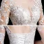 Charmant Champagne Transparentes Robe De Mariée 2020 Robe Boule Encolure Dégagée 3/4 Manches Dos Nu Appliques En Dentelle Perlage Royal Train Volants