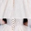 High-end Champagne Wedding Dresses 2020 Ball Gown Deep V-Neck Sleeveless Backless Appliques Lace Sequins Beading Watteau Train Ruffle