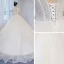 Charmant Champagner Durchsichtige Brautkleider / Hochzeitskleider 2020 Ballkleid Rundhalsausschnitt Ärmel Rückenfreies Perlenstickerei Glanz Tülle Kapelle-Schleppe Rüschen