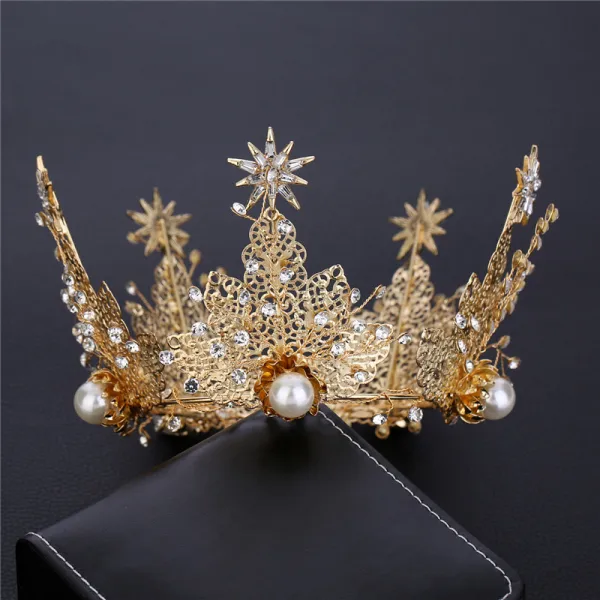 Chic / Beautiful Rhinestone Bridal Jewelry 2020 Metal Tiara Tassel Earrings Wedding Accessories