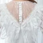 Chic / Belle Ivoire Plage Robe De Mariée 2020 Princesse Col Haut Transparentes 3/4 Manches Appliques En Dentelle Longue Volants
