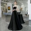 Elegant Svart Ballkjoler 2020 Prinsesse Kjæreste Uten Ermer Rhinestone Beading Lange Ryggløse Formelle Kjoler