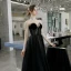 Elegant Svart Ballkjoler 2020 Prinsesse Kjæreste Uten Ermer Rhinestone Beading Lange Ryggløse Formelle Kjoler