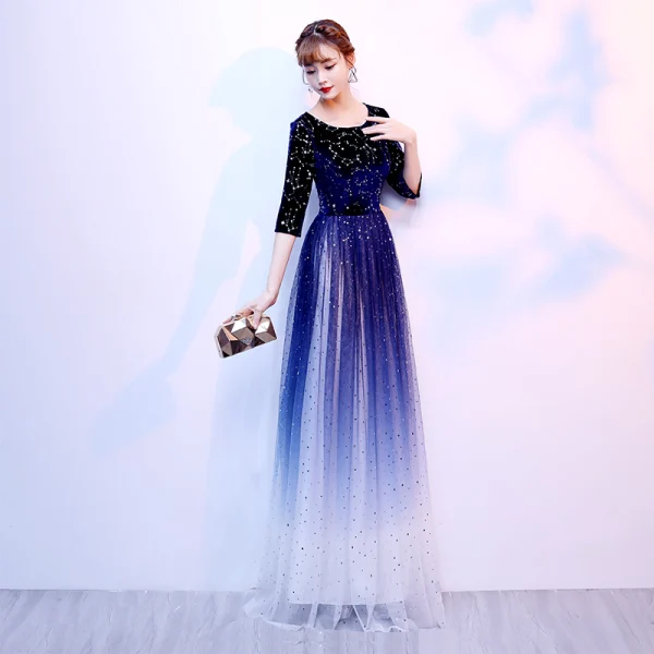 black formal dresses short with sleeves Black Long Sleeve Short Dress main image 1