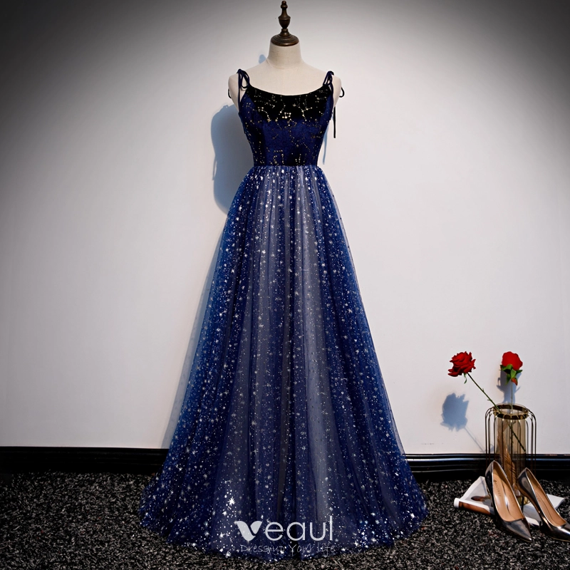 Starry night evening gown store