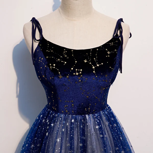 navy blue sparkly dress short Let Me Glow Lace-Up Sequin Mini Dress main image 1