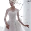Hermoso Blanco Transparentes Vestidos De Novia 2020 A-Line / Princess Scoop Escote Manga Larga Sin Espalda Apliques Con Encaje Chapel Train Ruffle