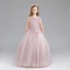 Schöne Rosa Mädchenkleider 2017 Ballkleid Rundhalsausschnitt Ärmellos Applikationen Blumen Lange Rüschen Kleider Für Hochzeit