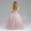Schöne Rosa Mädchenkleider 2017 Ballkleid Rundhalsausschnitt Ärmellos Applikationen Blumen Lange Rüschen Kleider Für Hochzeit