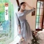 Simple Champagne Noeud Robe Demoiselle D'honneur 2021 Princesse Manches Courtes Thé Longueur Demoiselle D'honneur Robe Pour Mariage