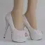 Romantique Argenté Chaussure De Mariée 2018 Paillettes 14 cm Talons Aiguilles Peep Toes / Bout Ouvert Mariage Talons Hauts