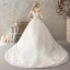 Abordable Ivoire Robe De Mariée 2018 Robe Boule En Dentelle Fleur Perle Faux Diamant Paillettes Dos Nu Chapel Train