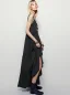Simple Bleu Ciel Désinvolte Robes longues 2019 Volants Bretelles Spaghetti Sans Manches Dos Nu Longueur Cheville Vêtements Femme