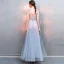 Chic / Beautiful Burgundy Evening Dresses  2019 A-Line / Princess Beading Sequins Bow V-Neck Backless Sleeveless Floor-Length / Long Formal Dresses