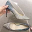 Glitter Gradiëntkleur Avond Pumps 2019 Leer Pailletten 8 cm Naaldhakken / Stiletto Spitse Neus Pumps