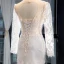 Luxury / Gorgeous Ivory Wedding Dresses 2019 Trumpet / Mermaid Scoop Neck Beading Sequins Lace Flower Long Sleeve Backless Detachable Chapel Train