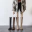 Vintage / Retro Brown Winter Street Wear Womens Boots 2022 Leather Round Toe Waterproof Flat Boots
