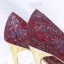 Scintillantes Doré Chaussure De Mariée 2018 Paillettes 10 cm Talons Aiguilles À Bout Pointu Mariage Escarpins