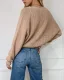 Confortable Tomber Hiver Désinvolte Blanche Tricot Chandails 2021 V-Cou Manches Longues Coton Ample Femme Hauts