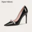 Mode Nude Abend Perle Pumps 2021 Leder 10 cm Stilettos Hochhackige Spitzschuh Pumps