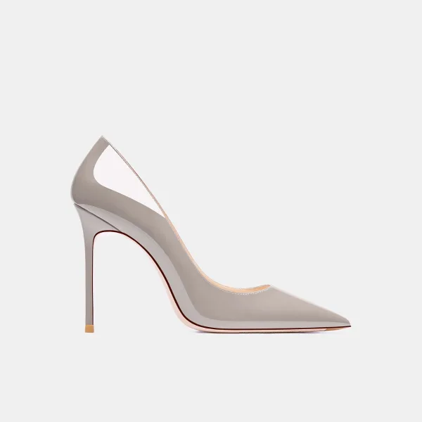 Chic / Beautiful Pearl Pink Street Wear Leather Pumps 2021 Patent Leather 10 cm Stiletto Heels Pointed Toe High Heels Pumps