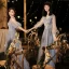 Fashion Sky Blue Beading Sequins Bridesmaid Dresses 2021 A-Line / Princess Pearl Rhinestone Short Sleeve Backless Floor-Length / Long Wedding Party Dresses