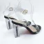 Sexy Transparent Ocean Blue Crystal Womens Sandals 2021 Street Wear Ankle Strap 10 cm Stiletto Heels Open / Peep Toe Womens Sandals High Heels