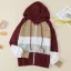 Fashion Fall Winter Burgundy Multi-Colors Stripe Street Wear Hooded Sweatshirts 2021 Long Sleeve Loose Women Tops