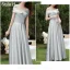 Modest / Simple Olive Green Satin Bridesmaid Dresses 2021 A-Line / Princess Short Sleeve Backless Floor-Length / Long Wedding Party Dresses
