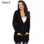 Tomber Hiver Vêtement de rue Gris Tricot Ample Manteaux & Vestes 2021 Manches Longues Femme Hauts