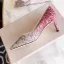 Scintillantes Dégradé de couleur Rougissant Rose Promo Escarpins 2018 Paillettes Cuir 8 cm Talons Aiguilles Escarpins