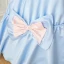 Lovely Sky Blue Satin Pleated Prom Dresses 2022 Ball Gown Strapless Puffy Short Sleeve Backless Bow Floor-Length / Long Formal Dresses