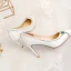 Mode Ivoire Soie Satin Faux Diamant Chaussure De Mariée 2021 9 cm Talons Aiguilles À Bout Pointu Mariage Escarpins Talons Hauts