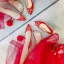 Chinese style Red Lace Flower Wedding Shoes 2021 Leather Rhinestone 9 cm Stiletto Heels Pointed Toe Wedding Pumps High Heels
