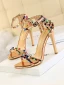 Charming Silver Evening Party Womens Sandals 2019 Rivet Ankle Strap 11 cm Stiletto Heels Open / Peep Toe High Heels