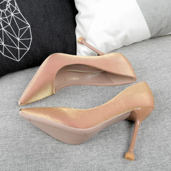 Stijlvolle Koninklijk Blauw Avond Pumps 2019 Satijn 10 cm Naaldhakken / Stiletto Spitse Neus Pumps