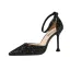 Charming Rose Gold Evening Party Womens Shoes 2020 Ankle Strap Sequins 9 cm Stiletto Heels Pointed Toe High Heels