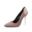 Stilig Brun Casual Pumps 2019 Mocka Nit 10 cm Stilettklackar Spetsiga Pumps