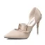 Simple Rouge Désinvolte Chaussures Femmes 2019 Boucle 10 cm Talons Aiguilles À Bout Pointu Talons Hauts