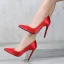 Enkla Röd Kontors Pumps 2020 Satin 11 cm Stilettklackar Spetsiga Pumps